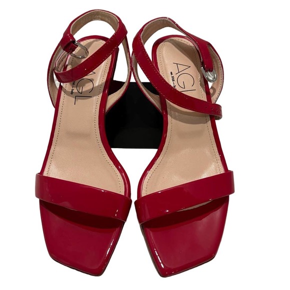 Agl Shoes - AGL NWOB $465 Angie Ankle Strap Red Patent Sandals Size 7